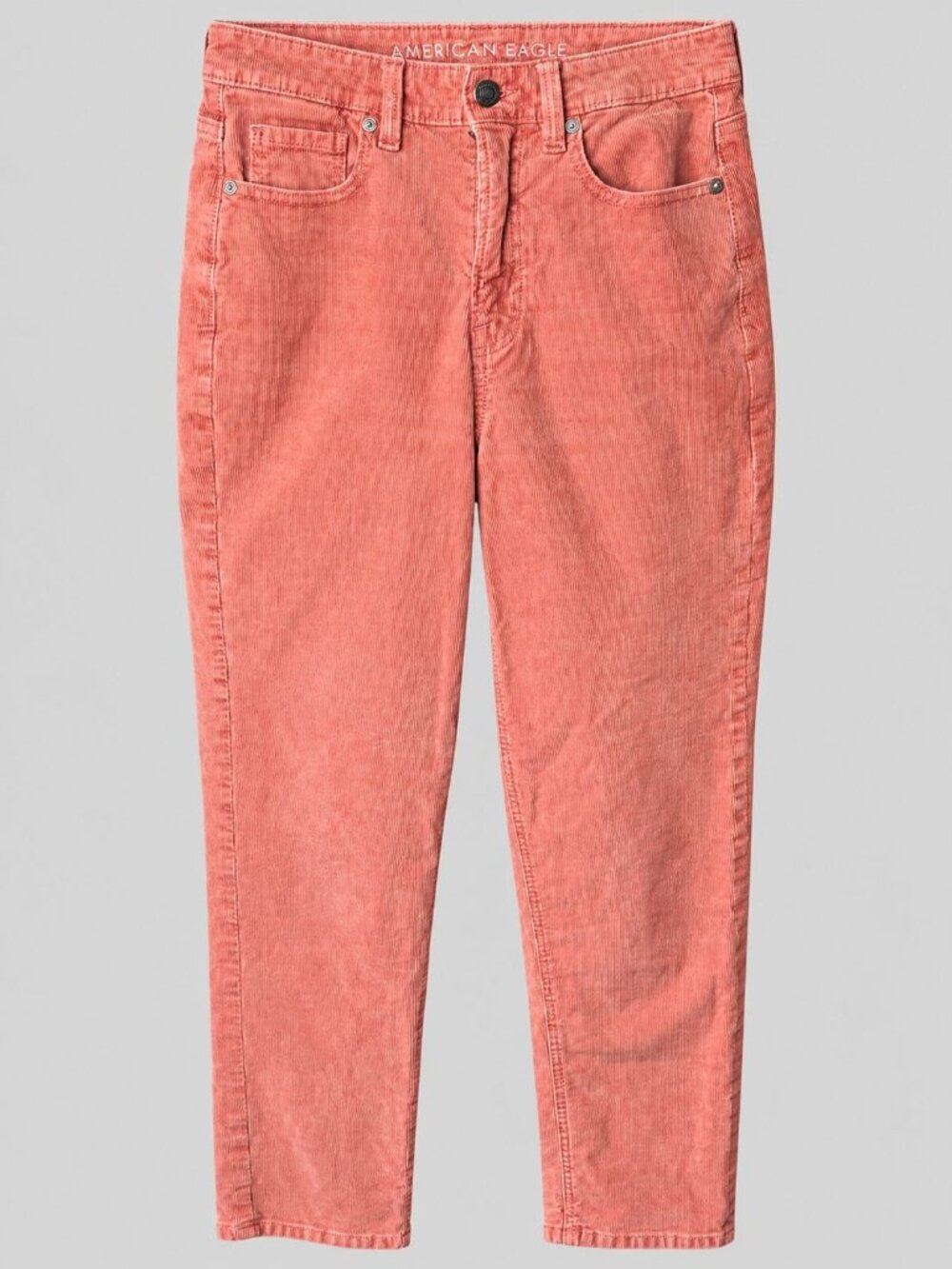 American Eagle Women's Coral Pink Corduroy Stretch Skinny Jeans Size 4 Boho Fall